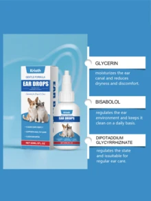 Ohrenpflege-Tropfen für Haustiere, universell für Katzen und Hunde, tägliche Pflege für Haustierohren, reinigende und deodorierende Ohrenpflege-Tropfen