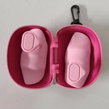 1 Pair Pink Grip Strengthener Equipment, Pink & Gray Fabric Box, Silicone Gym Grips For Weightlifting, Alternative To Men's Sports Gloves, Women's Non-Slip Gym Fitness Handles, Rubber Gym Bar Grips Pads For Pull-Ups, Best For Christmas, Perfect For Thanksgiving - 彩色 - 查看 3