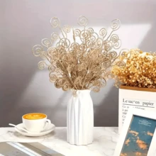 10 piezas de Pinchos con Remolinos Brillantes para Decoración Estacional, Palitos Ornamentales de Plástico con Brillo de Estilo Glamoroso para Árbol de Navidad, Decoración de Fiesta Festiva y Acentos de Habitación, Versátil para Acción de Gracias, Año Nuevo, San Valentín