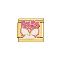 DIY 魅力弹性手链，不锈钢单模块配件，用于创建个性化手链 DIY 套件，适合所有人的意大利时尚单品，丰富多彩的图案包括猫、猫头鹰、天鹅和小狗心形珠宝用品 - 彩色 - 查看 16