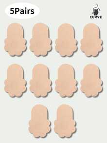 10/20PCS (10Cm Diameter) Reusable Invisible Breast Enhancement Tape Anti-Glare Breast Patches And Disposable Stretch Non-Woven Nipple Patches - Apricot - View 3