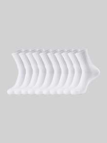 5pcs/10pcs/20pcs Couple Sports & Casual Crew Socks, Suitable For Daily Wear, Indoor & Outdoor, Fall