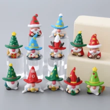 Nordic Style Gnome Figurines, Set Of 12 - Multicolor Mini Statues For Christmas Village, Shelf Elf Decor, Unique Gift Idea