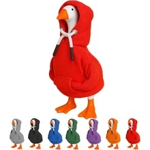 1pc 7" Desktop Goose Set, New Year Gift, Funny Porch Goose, Mini Desktop Goose Hoodie, Magnetic Goose Statue Keychain, Mini Porch Goose Clothing Rack, Home Decor, Valentine's Day Gift - Multicolor - View 2