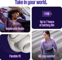 Bose Auriculares inalámbricos con tecnología OpenAudio, auriculares inalámbricos de oído abierto, hasta 48 horas de duración de la batería, color negro - Negro - Ver 4