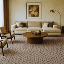 3x2 Easy Clean Soft Modern Decorative Rug - 棕色幾何 - 查看 1