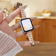 Rhombus Shape Asymmetrical Style Band, Suitable For 38mm/40mm/41mm/42mm/44mm/45mm/46mm/49mm Watch Bands, Compatible With Apple Watch Series 10/9/8/7/3/2/1/SE Series High-End Metal Texture Watch Bands (Watch Not Included)