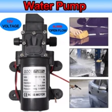 1PC 12V DC Water Pump (6L/Min Open Flow), Durable Corrosion - Resistant Material, High - Pressure Self - Priming Pump;  Practical & Robust Style, Black Color, Compact Cylindrical Shape, Auto On/Off Switch & Thermal Protection Detail, Ideal For Efficient Water Delivery In Aquariums, Car Washing, Gardens.  Self - Priming Diaphragm Pump Perfect For Year - Round Garden Irrigation, Marine Use, Daily Cleaning Tasks & Great As A Gift For DIY Enthusiasts On Father's Day, Christmas.(Black) - Black - View 2