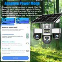 V380 1 PC Solar Camera Outdoor Wireless Three Lens PTZ Security Cameras Wireless 4G/WiFi Solar Powered And Built-In Battery CCTV Camera For Home Cameras Security Surveillance Night Vision Two Way Audio Motion Tracking PTZ Camera IP Camera