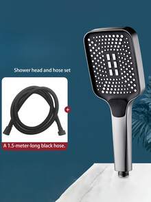 1件套ABS材质3速高压淋浴喷头，大面板电镀表面。淋浴喷头可用作手持或固定淋浴，适合家庭或浴室使用。