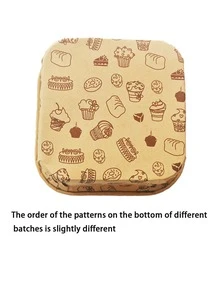 20pcs,Square Food Paper Cups, Christmas Cake Dessert Baking Packaging Box, Multi-Colored Paper Cupcake Cups With Lids Square Mold Baking Paper Cupcake Plate Packaging, Use Dessert Baking Paper Cupcake Cups Bowl White, Original Wood Color Paper Cupcake Packaging Box.