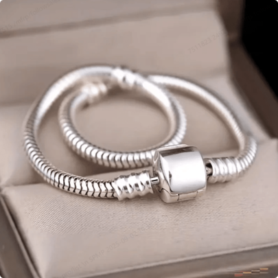 PandaHall 1 件装复古不锈钢蛇链手链，适合女士 - 可调节 7.1 英寸桶形按扣，适合欧式串珠，日常珠宝礼物，多功能配饰 | 光滑金属饰面 | 抛光饰面