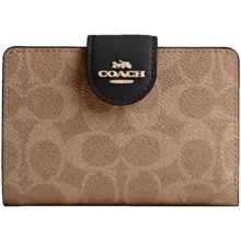 Coach Women's Medium Corner Zip Wallet Leather RFID Blocking Wallet With Clear ID Window Billfold Credit Card Holder Wallet Coin Purse For Women With Seven Credit Card Slots,CW786 IMQRX - Brown - View 7