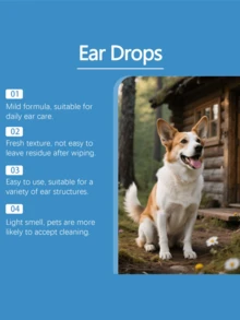 Ohrenpflege-Tropfen für Haustiere, universell für Katzen und Hunde, tägliche Pflege für Haustierohren, reinigende und deodorierende Ohrenpflege-Tropfen