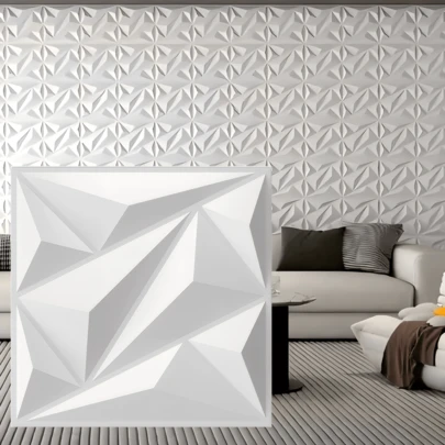 3D PVC-väggpaneler, 11,8" x 11,8" (30 cm x 30 cm) - Finns i set om 10/20/30/40 delar - Avtagbara, vattentäta, flamskyddsmedel - Lämpliga för vardagsrum/sovrum/badrum/kommersiell inredning (inkluderar tejp). Jul- och vinterdekorationer. Nyårsdekorationer, klistra tapeter på väggen för att förvandla den till väggkonst.