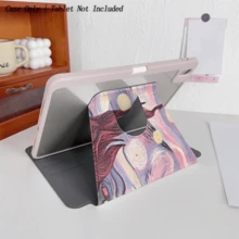 360° 旋转和可折叠平板电脑保护套，兼容 iPad 11/A16/10th/Air4/5/6/Pro 12.9/2024/2025/2020/2021/2022/2023/10.2/10.9/Mini7，适用于 Galaxy Tab A8/A9 Plus/S6 Lite/S7/S9FE PLUS，非常适合工作、旅行和家庭使用 - 彩色 - 查看 7