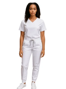 SOULMATE Lady Lotus Surgical Pajamas - White - View 1