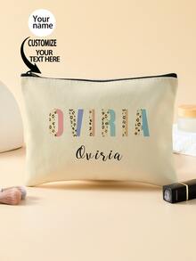Brand New Makeup Bag, Customized Photo Makeup Bag, Can Be Customized According To Your Unique Design. This Lightweight Waterproof Canvas Zipper Makeup Bag Is Also Perfect For Coin Wallets, Pencil Cases, Shopping, Dates, Vacations, Travel, Festivals, Parties, Or As A Gift