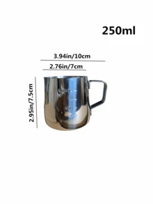 1 件不锈钢奶泡壶，厚款拿铁艺术牛奶蒸汽壶，咖啡店用品，带刻度的锥形喷嘴牛奶壶，专业奶泡杯，现代简约奶泡壶，耐用不锈钢牛奶壶，250ml/350ml/600ml/900ml，适合作为乔迁礼物，适用于咖啡馆、餐厅、花园、休闲酒吧、甜品店、家庭、办公室、拿铁艺术壶，打造完美的拿铁艺术和享受 - 彩色 - 查看 12