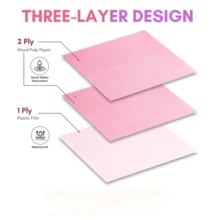 125 miếng lót bàn làm móng dùng một lần, thảm vải lót bàn làm móng, khăn giấy acrylic 3 lớp, giấy lót móng, giấy dán móng chống thấm nước, dùng tại nhà và tiệm làm móng. - Hồng - Xem 8