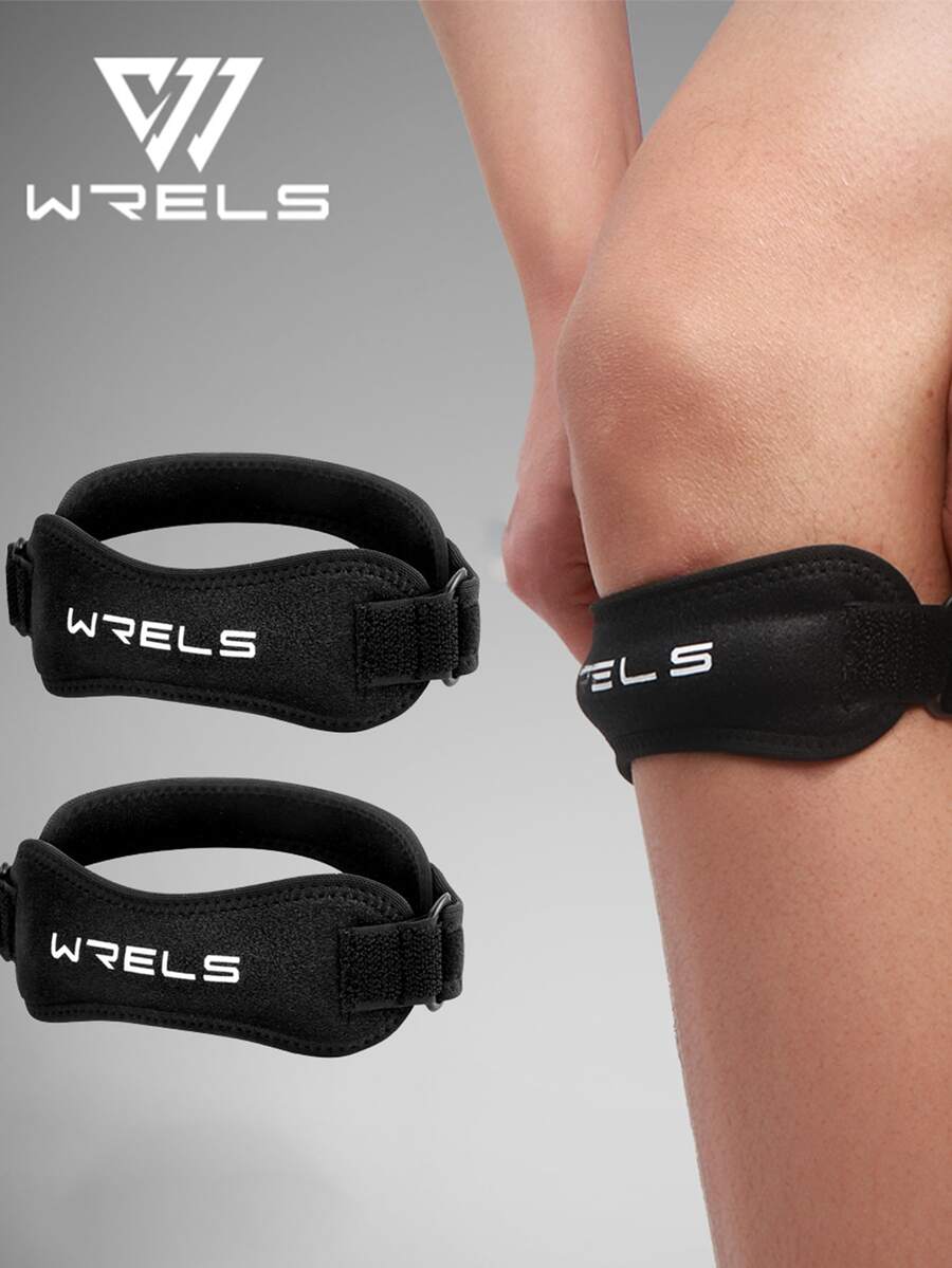 1 pieza Rodillera deportiva profesional WRELS - Cinturón patelar de protección de presión, ajuste y estabilización de la rodilla, protección antideslizante para baloncesto, escalada, carrera - Protector de rodilla, regalo deportivo profesional