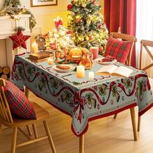 1/20 pièces Nappe thème Noël, cloches, nœuds, motif de baies de Noël. Conception facile à nettoyer, parfaite pour les pique-niques, le camping, les mariages, les anniversaires, les restaurants et les buffets. Décoration d'ambiance de Noël, décorations de Noël