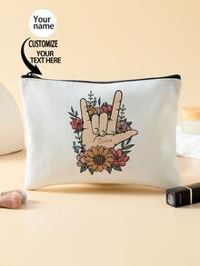Brand New Makeup Bag, Customized Photo Makeup Bag, Can Be Customized According To Your Unique Design. This Lightweight Waterproof Canvas Zipper Makeup Bag Is Also Perfect For Coin Wallets, Pencil Cases, Shopping, Dates, Vacations, Travel, Festivals, Parties, Or As A Gift