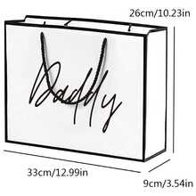 1pc Fashion Dad Gift Bag, Unique Dad Gift Shopping Bag, Lightweight Foldable Paper Gift Bag, Father's Day Gift Bag, Perfect Ideal Gift For Birthday, Christmas And Other Appreciation Occasions - Multicolor - View 4