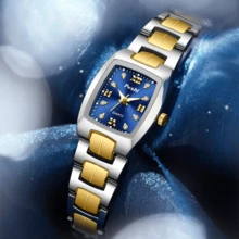 Poshi 1pc Fashion Luxury Women's Watch,Elegant Lady Dress Quartz Watches Original Brand Girls Wristwatch - Gold - View 7