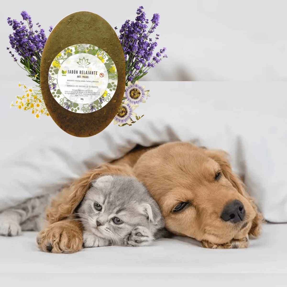 RELAXING Organic Soap For Pets Dogs Cats 1pc - Brown - View 1