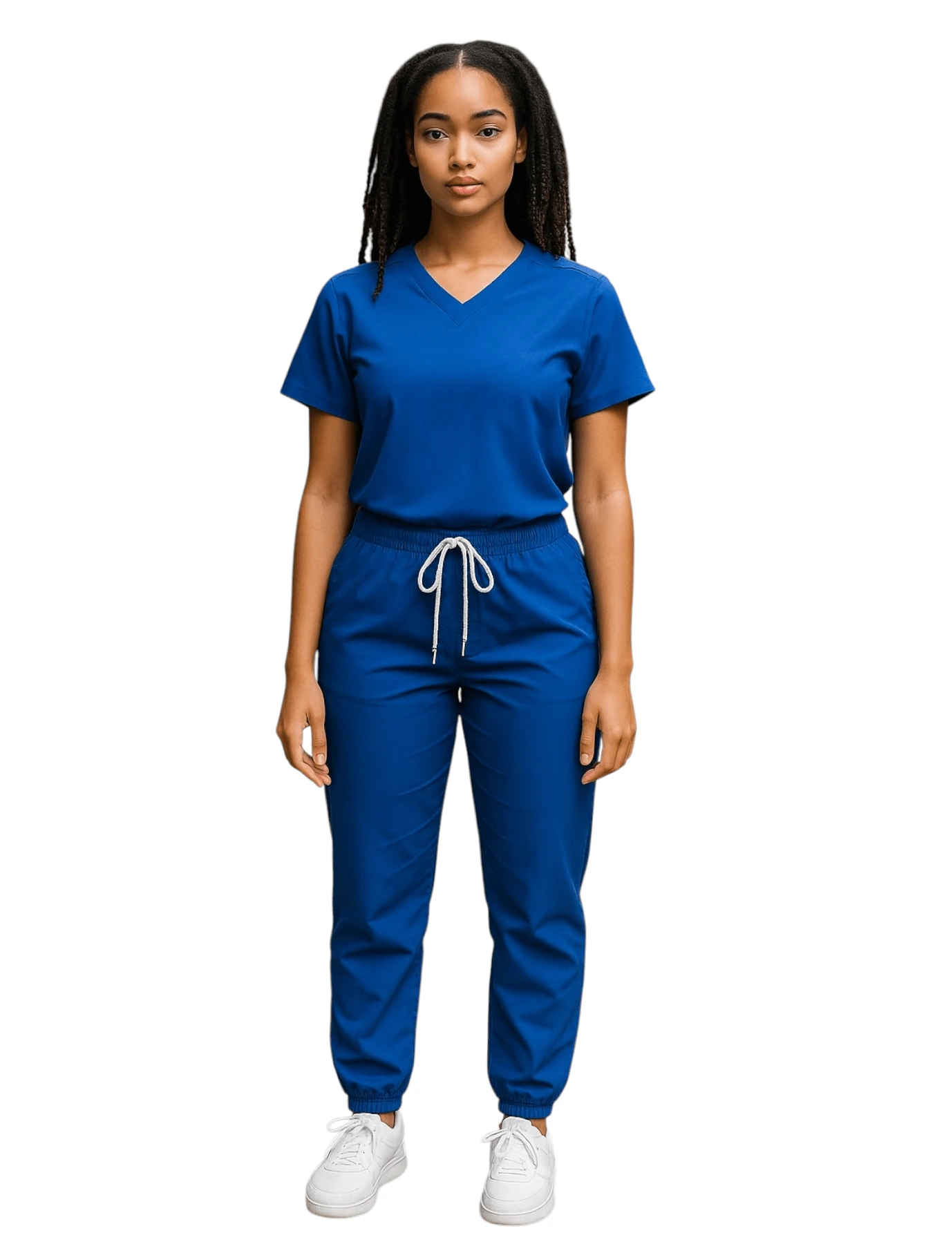 SOULMATE Lady Lotus Surgical Pajamas - Royal Blue - View 1