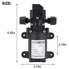 1PC 12V DC Water Pump (6L/Min Open Flow), Durable Corrosion - Resistant Material, High - Pressure Self - Priming Pump;  Practical & Robust Style, Black Color, Compact Cylindrical Shape, Auto On/Off Switch & Thermal Protection Detail, Ideal For Efficient Water Delivery In Aquariums, Car Washing, Gardens.  Self - Priming Diaphragm Pump Perfect For Year - Round Garden Irrigation, Marine Use, Daily Cleaning Tasks & Great As A Gift For DIY Enthusiasts On Father's Day, Christmas.(Black) - Black - View 3