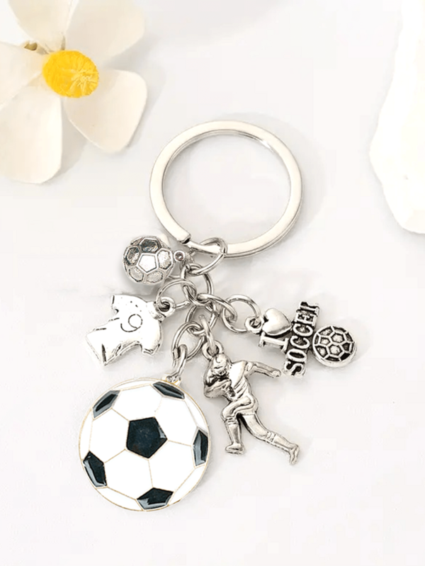 1PC Personalized Creative Keychain Alloy Football Player I Love Football Shirt Keychain World Cup Football Accessories Sports Ball Football Enthusiasts Keychain Pendant Mini Star Keychain Car Keychain Bag Charm For Daily Casual Outing Wear For Gifts Wallets School Bags Backpacks Graduation Gifts Christmas Gifts Feedback Gifts Singles Parties Gifts For Boyfriends Family Teachers Employees.