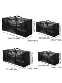 4 - Size Heavy - Duty Storage Bag,Moving Tote Bags Extra Large Reusable Closet Organization Storage Bags With Zipper And Strong Handles For Clothes/Shoes/Blanket/Pillow, Large - Capacity Moving & Organizing Tote, Durable Solution For Moving/Travel/Storage, Must - Have For Organized Home & Travel Lovers,Back To School,College Essentials