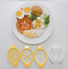 3-In-1 Egg Slicer, Egg Cutter For Hard Boiled Eggs, Multi-Purpose Food Slicer To Cut Fruits Into Fourth Sixth Or Slices - ngẫu nhiên - Xem 2