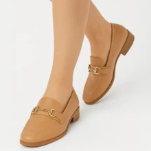 Original Women's Square Toe Moccasin Shoe - Beis - Ver 2