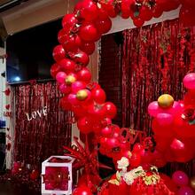 62pcs 5-Inch Black Latex Balloons With Ribbons, For Balloon Wreaths Or Balloon Arches As Party Decorations, Birthday Decorations, Anniversary Party Decorations, Color: 5-Inch Black, Size: 5-Inch - Red - View 4