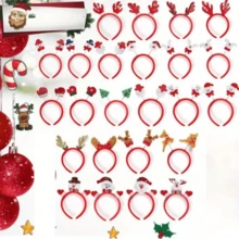 6/12pcs Christmas Headbands - Holiday Plastic Headbands With Santa Claus, Snowman And Reindeer Horn Designs, Suitable For Christmas Party Decorations, New Year Party And Event Supplies, Party Headpieces, Holiday Costumes, Comfortable Wear, Ideal For Christmas Decorations, Christmas Gifts, Party Accessories, Party Supplies, Party Favors, New Year Gifts, Party Hats, Christmas Hair Accessories, Cosplay, Holiday Decorations, Unisex