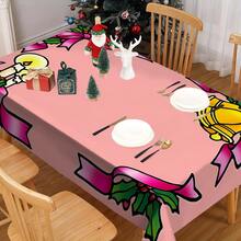 1/20 Stücke Glocken, Weihnachtsbeeren bedruckte Weihnachtstischdecke, waschbar, geeignet für den Familiengebrauch, perfekt für Picknicks, Camping, Hochzeiten, Geburtstage, Restaurants und Buffets - schützen Sie Ihren Schreibtisch, Heimdekoration mit stilvoller Heimdekoration