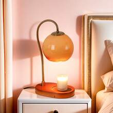 Candle Warmer Lamp With Timer, Electric Candle Lamp Warmer, Mom Birthday Gifts For Room, House Warming Gifts New Home Bedroom Decor For Couples, Wax Melt Warmer - Burnt Orange - View 2