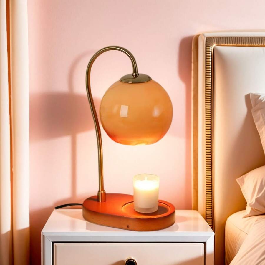 Candle Warmer Lamp With Timer, Electric Candle Lamp Warmer, Mom Birthday Gifts For Room, House Warming Gifts New Home Bedroom Decor For Couples, Wax Melt Warmer