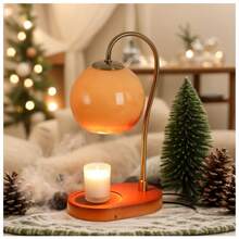 Candle Warmer Lamp With Timer, Electric Candle Lamp Warmer, Mom Birthday Gifts For Room, House Warming Gifts New Home Bedroom Decor For Couples, Wax Melt Warmer - Burnt Orange - View 10
