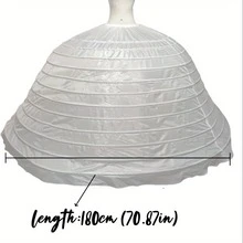 2026 New Hot Sell Puffy Big White Petticoat Super Fluffy Crinoline Slip Underskirt For Wedding Dress Bride Bridal Gown Quinceañera In Stock Party Evening Dress Prom - A - Xem 2