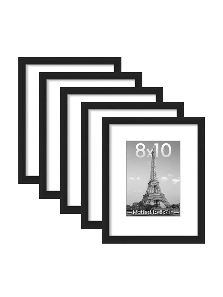 1PC Black Picture Frame, Beautify Your Memory With A Versatile Black Picture Frame - Wall And Desk Decor! Hanging, Table Stand, Available In A Variety Of Sizes, Suitable For 12x16in, 11x14in, 8x10in, 5x7in, 4x6in Size Photo Paper