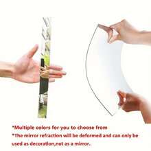 20pcs, Modern Minimalist Strip Shaped Mirror Wall Sticker, Acrylic Mirror Wall Sticker Self-Adhesive Acrylic Mirrors, Used For Home Decoration Wall Decor - Multicolor - View 3