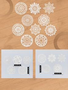 30 قطعة من أوراق الدانتيل الزخرفية القديمة - أوراق قصاصات الزهور والأشكال الهندسية المفرغة، نهاية مطفأة، مناسبة لمجلات الخردة، أعمال DIY، الكولاج وصنع البطاقات، لوازم الحرف اليدوية