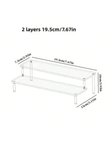 1pc Acrylic Jewelry Display Stand, 1/2/3/4 Tier Jewelry Display Rack, Cosmetic & Perfume Display Stand, Antique Jewelry Display Rack For Displaying Accessories, Jewelry, Perfume, Cosmetics