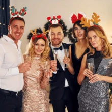 6/12pcs Christmas Headbands - Holiday Plastic Headbands With Santa Claus, Snowman And Reindeer Horn Designs, Suitable For Christmas Party Decorations, New Year Party And Event Supplies, Party Headpieces, Holiday Costumes, Comfortable Wear, Ideal For Christmas Decorations, Christmas Gifts, Party Accessories, Party Supplies, Party Favors, New Year Gifts, Party Hats, Christmas Hair Accessories, Cosplay, Holiday Decorations, Unisex