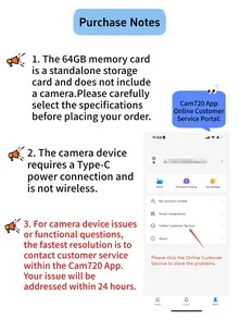 5MP 户外 Wi-Fi 智能双摄像头系统宠物、老人和保姆监控夜视双向音频通信 IP66 防水等级自动跟踪 360° 平移倾斜存储卡和云存储 Type-C 供电安全监控设备注意：随附的 64GB 存储卡（实际可用容量 58.2GB）为单张存储卡，不包含监控服务。