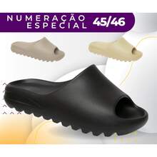 Chinelo Slide Nuvem Masculino Numeração Especial 100% Eva - Preto - Visão 1